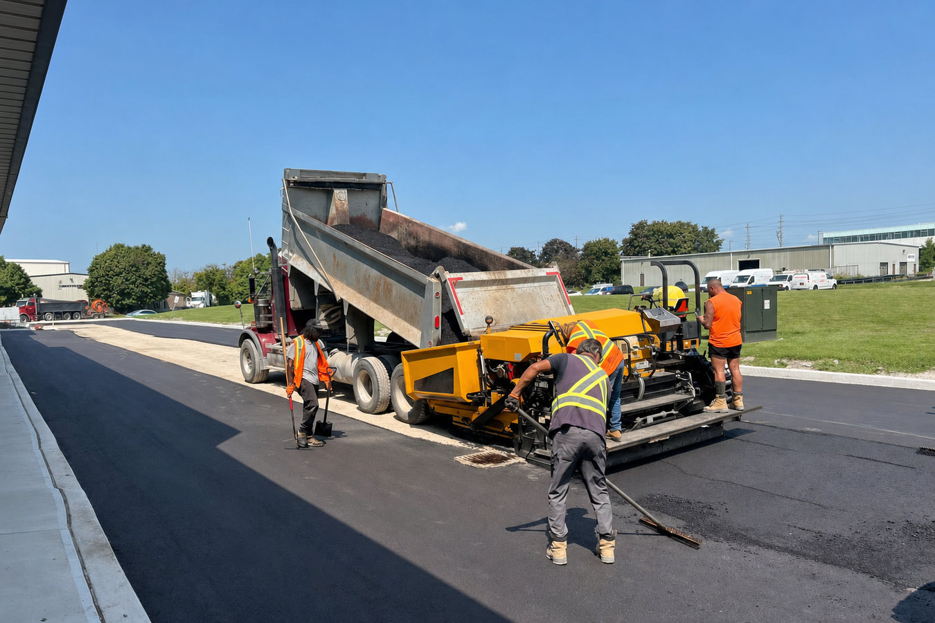 Commercial asphalt paving